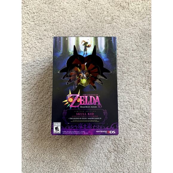 Rare NEW in Box Legend of Zelda Majora's Mask 3D Limited Edition Game + Figure - Picture 1 of 7